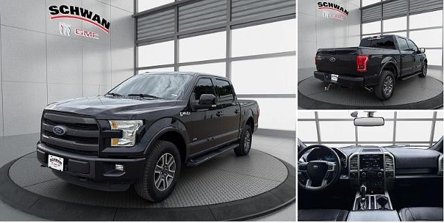 2015 Ford F-150 Supercrew Lariat 5 1/2 in Black — front three-quarter view