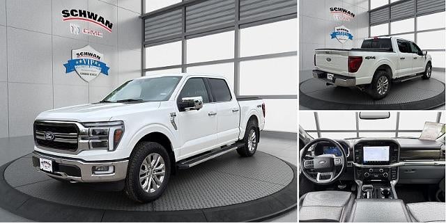 2024 Ford F-150 LARIAT in White — front three-quarter view