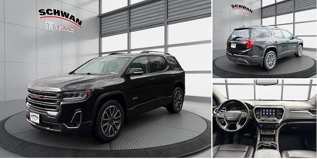 2020 GMC Acadia AT4 in Ebony Twilight Metallic — front three-quarter view