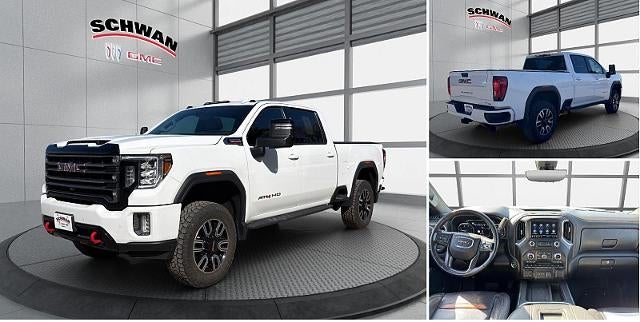 2021 GMC Sierra 2500 HD AT4 in Summit White — front three-quarter view