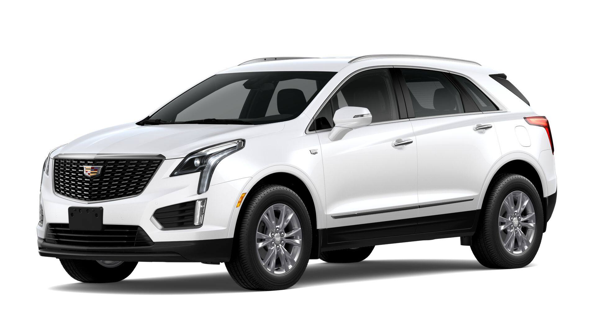 2026 Cadillac XT5 Luxury in Crystal White Tricoat — front three-quarter view