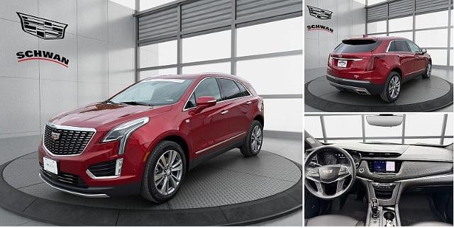 2025 Cadillac XT5 AWD Premium Luxury in Radiant Red Tintcoat — front three-quarter view