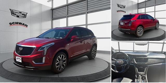 2021 Cadillac XT5 AWD Sport in Infrared Tintcoat — front three-quarter view