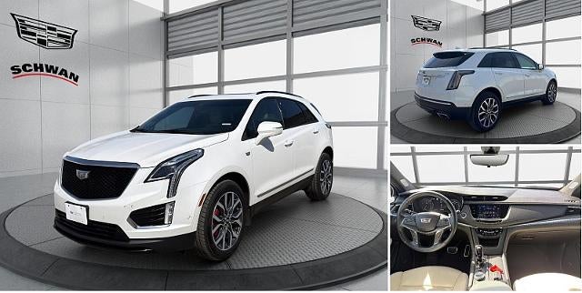 2023 Cadillac XT5 AWD Sport in Crystal White Tricoat — front three-quarter view