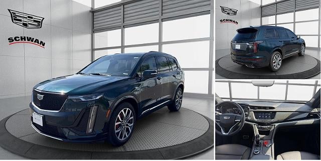 2024 Cadillac XT6 AWD Sport in Emerald Lake Metallic — front three-quarter view