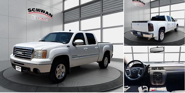2012 GMC Sierra 1500 SLE in Summit White — front three-quarter view