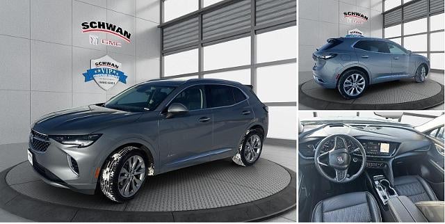 2023 Buick Envision Avenir in Moonstone Gray Metallic — front three-quarter view